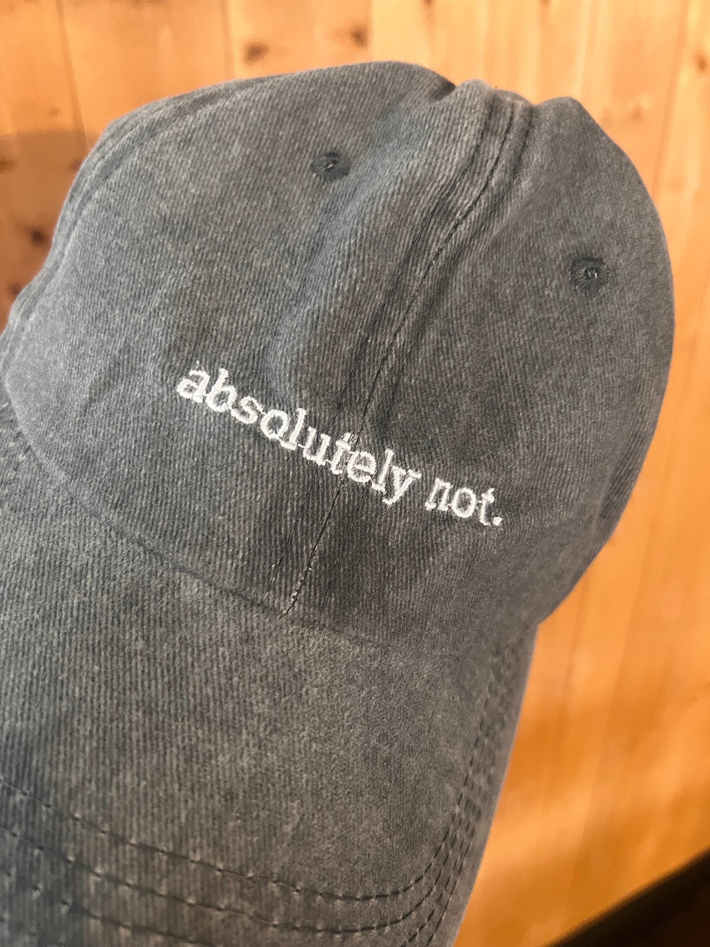 Absolutely not cap