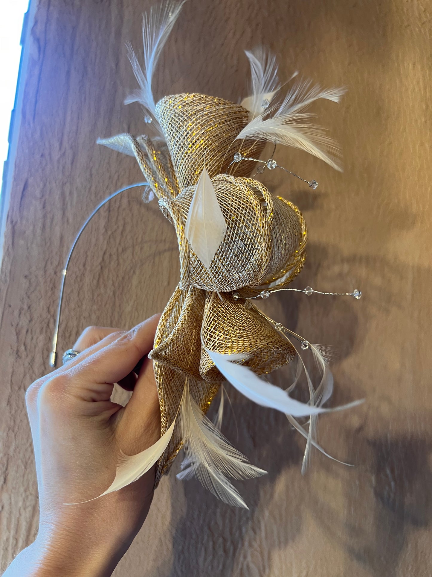 Gold fascinator