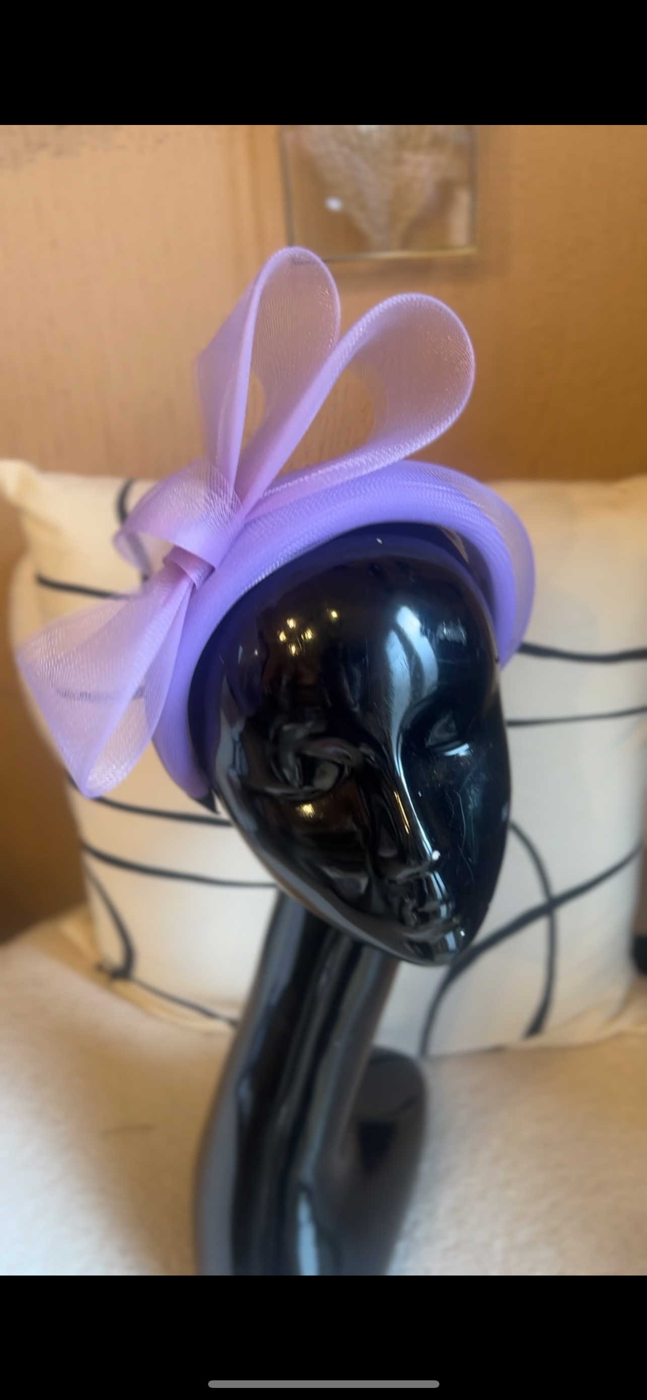Lilac bow headband