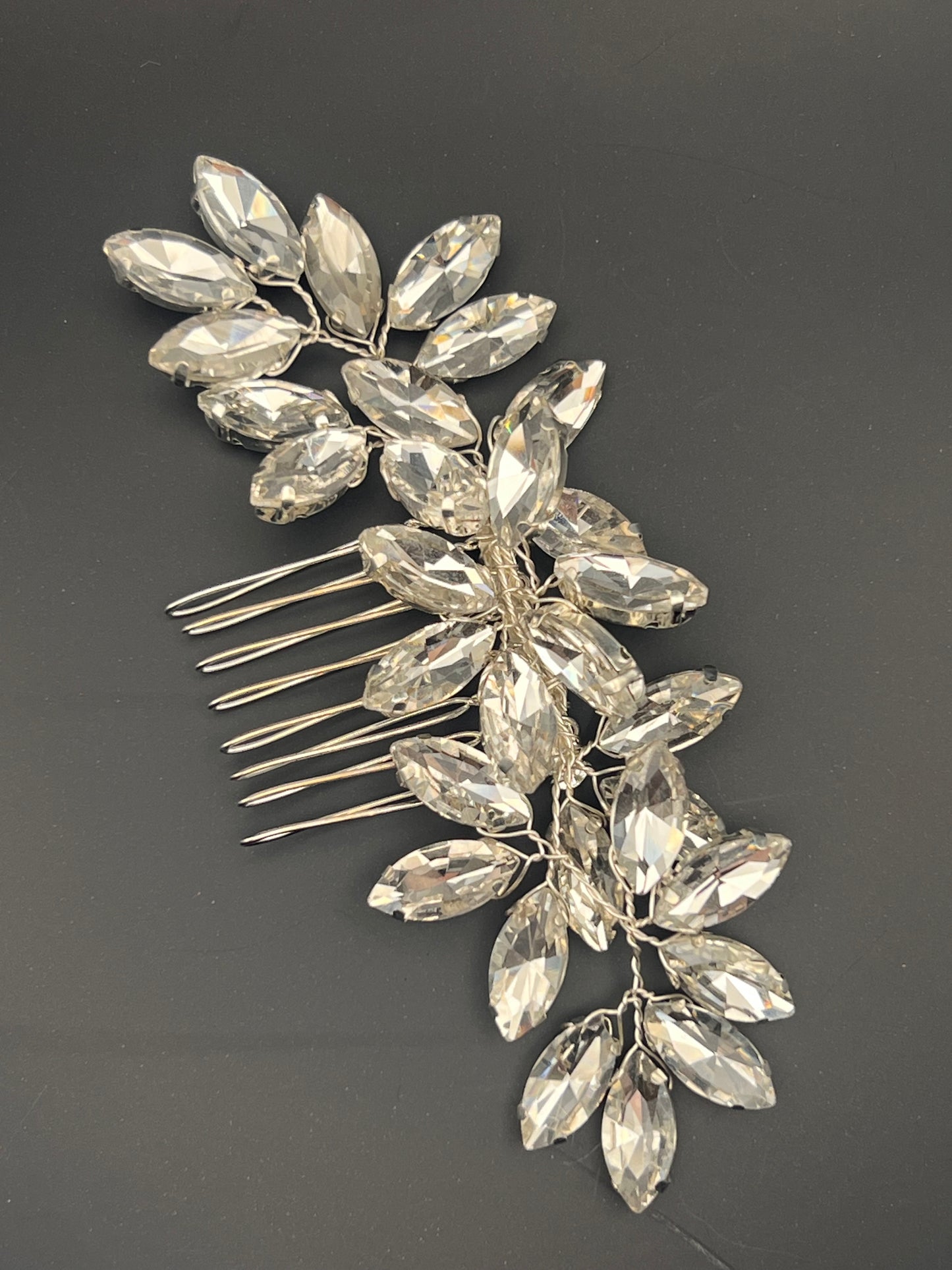 Silver diamanté Hair comb