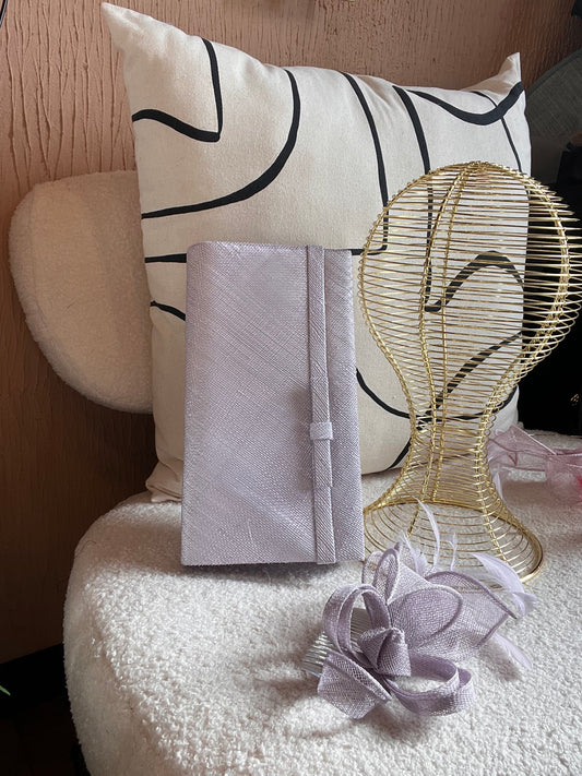 Bag & Fascinator Set Lilac