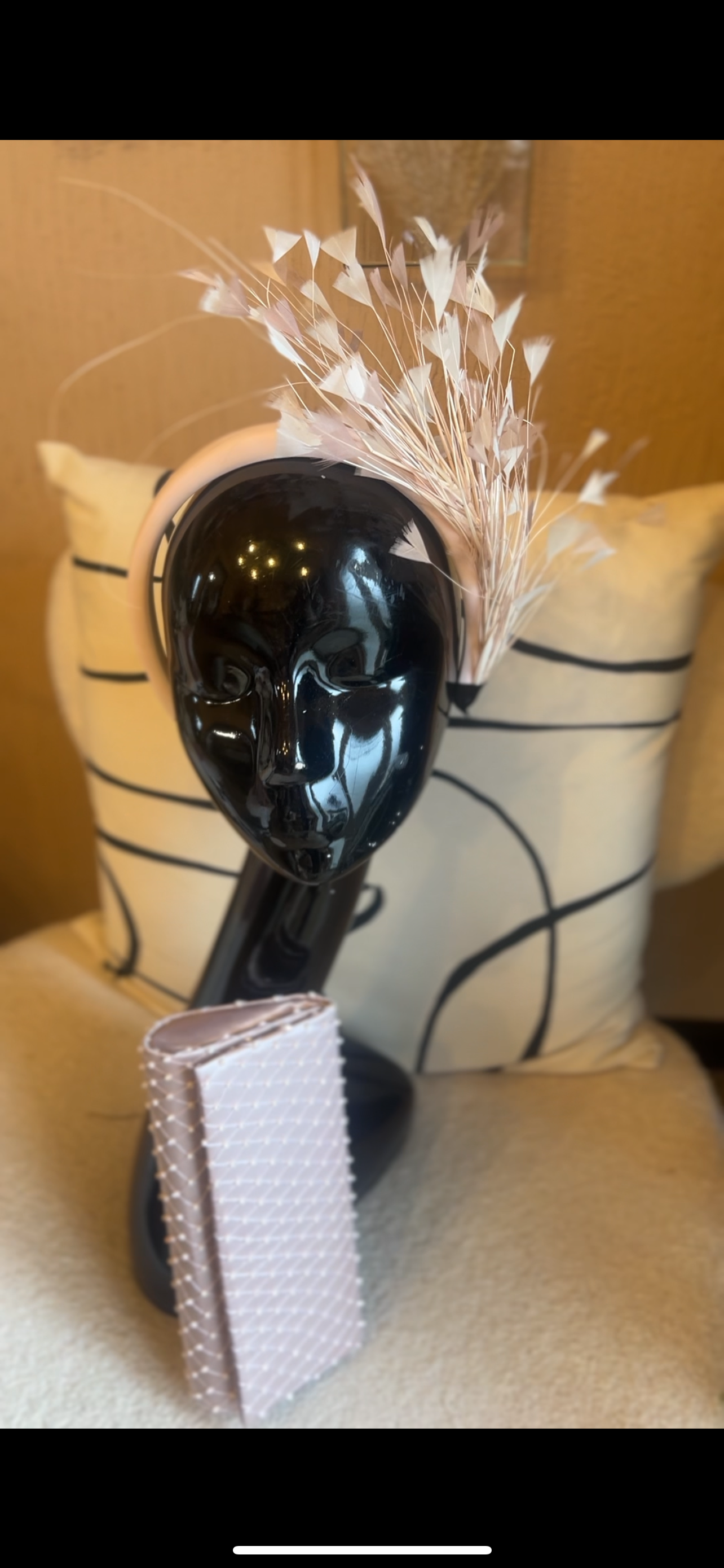 Blush head and and clutch bag set