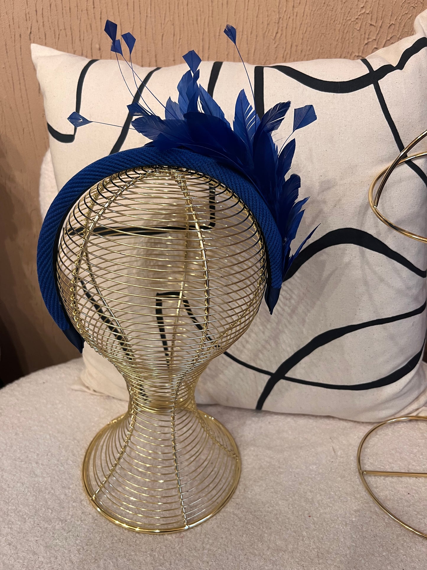 Cobalt Blue Feather Headband