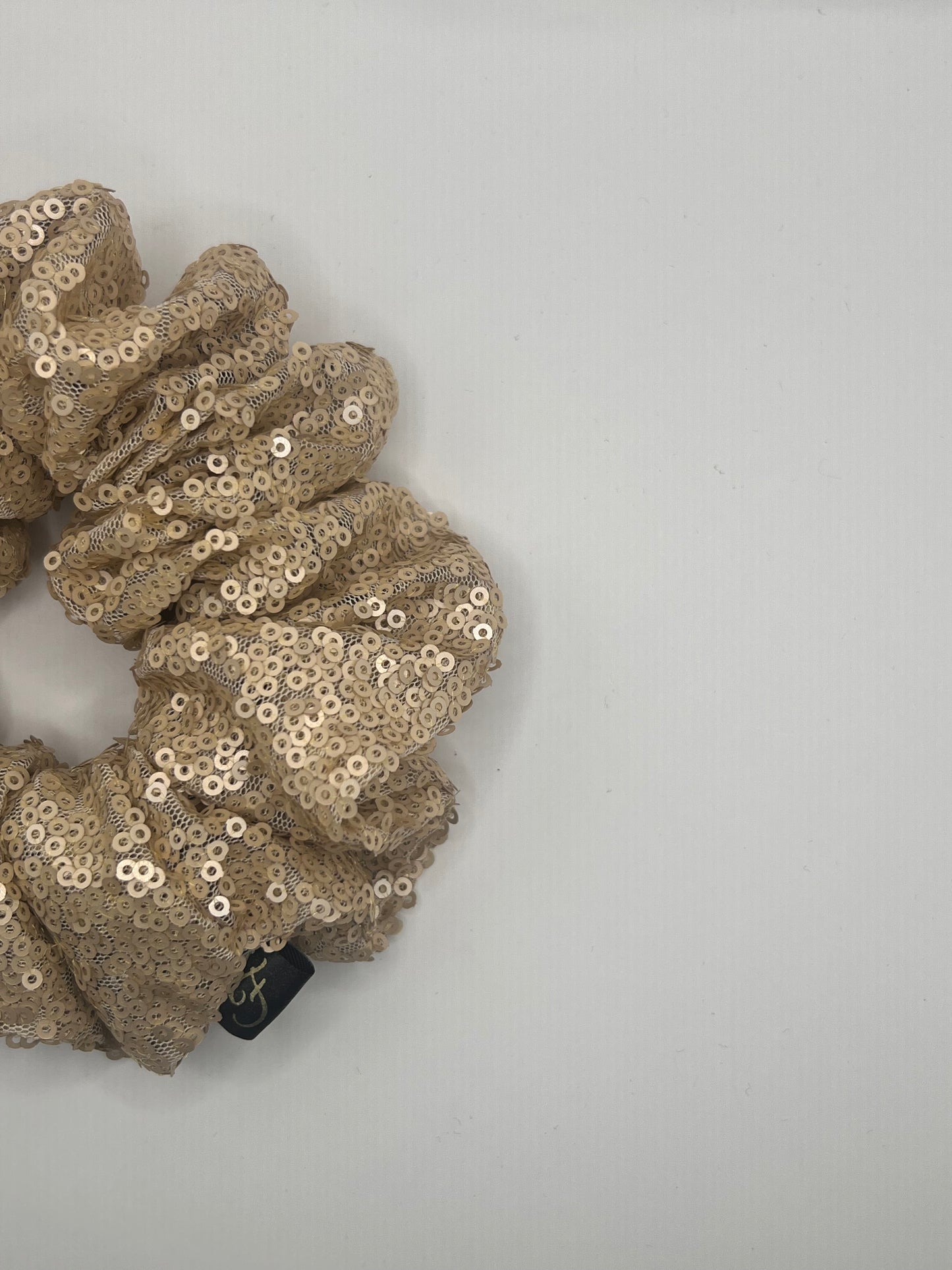 Luxury Champagne Sequin Scrunchie