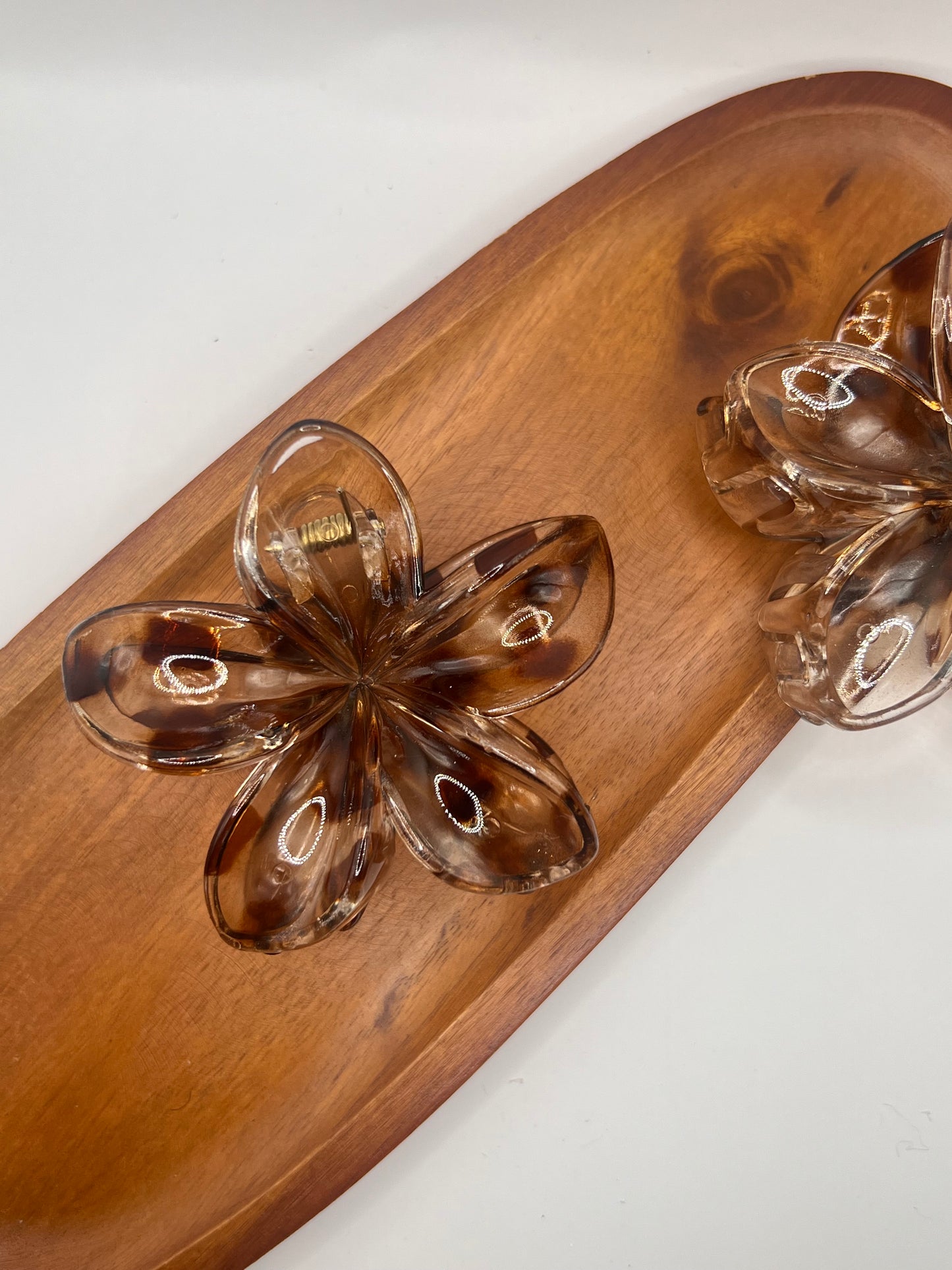 Leopard Flower Claw Clip