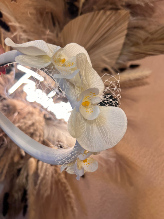 Orchid net detail headband