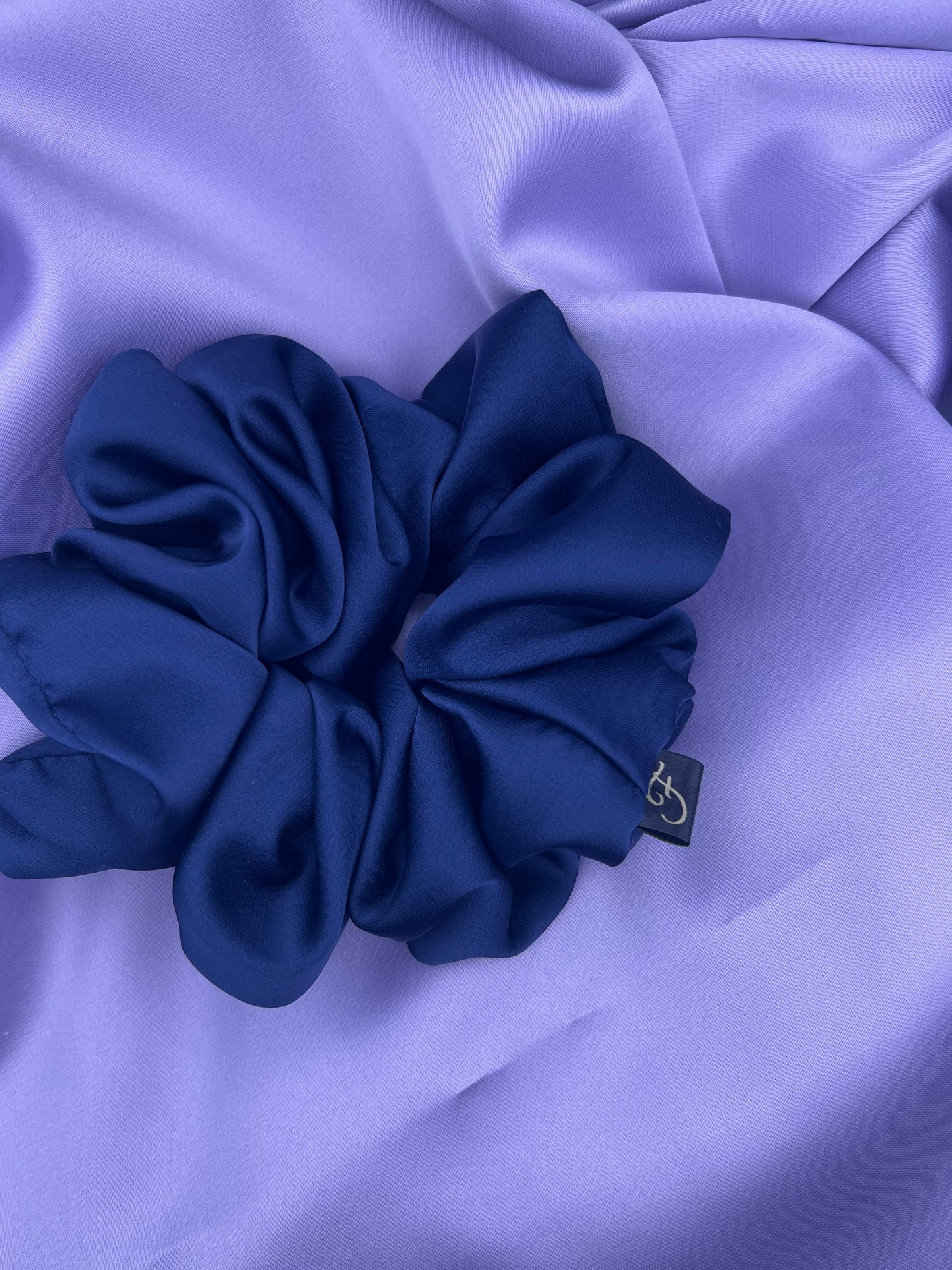 Luxury Navy Scrunchie
