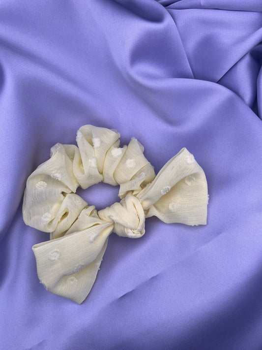 Lemon bow scrunchie