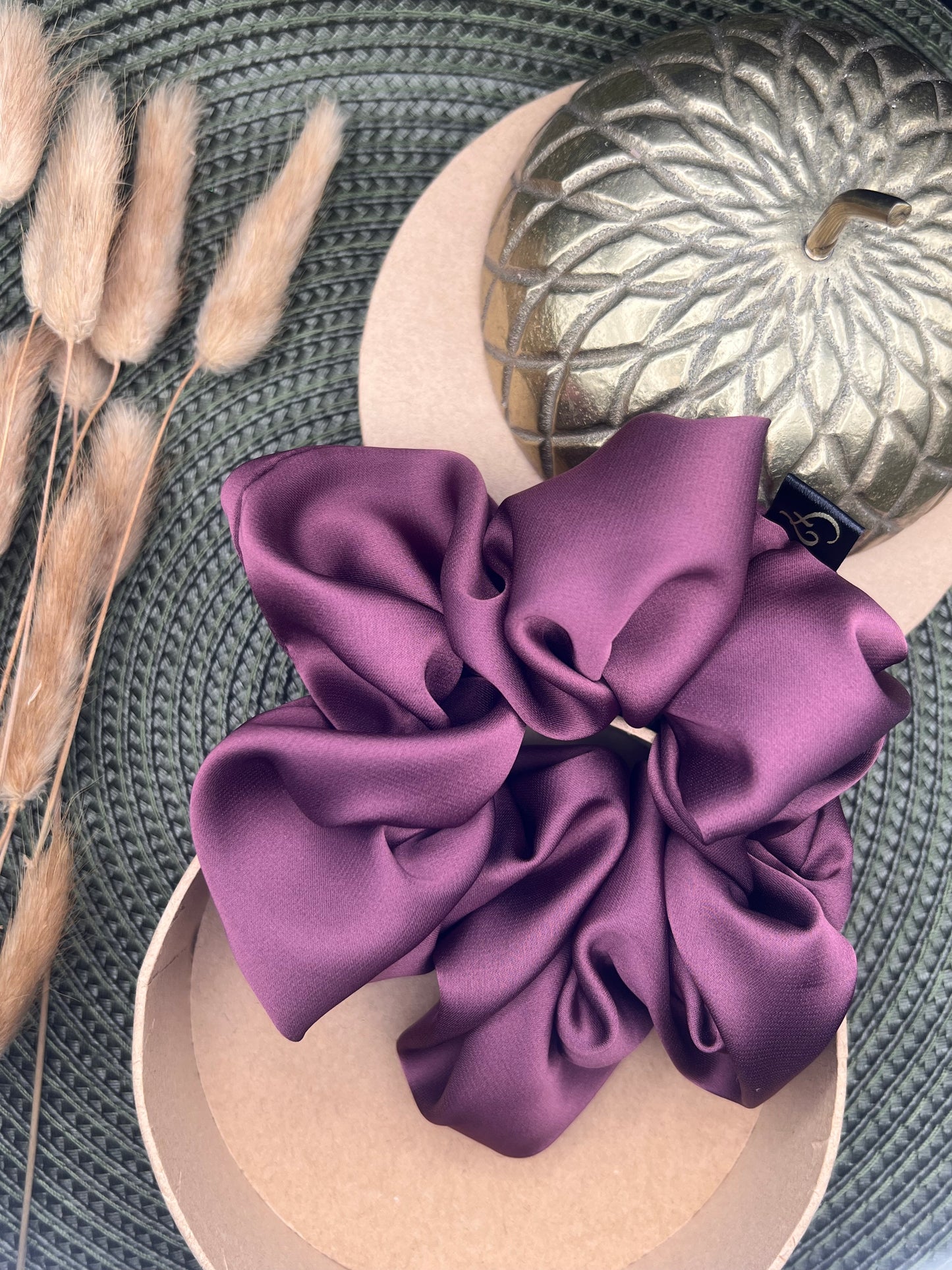 Luxury Damson scrunchie