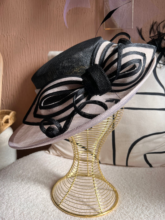 Black and white hat
