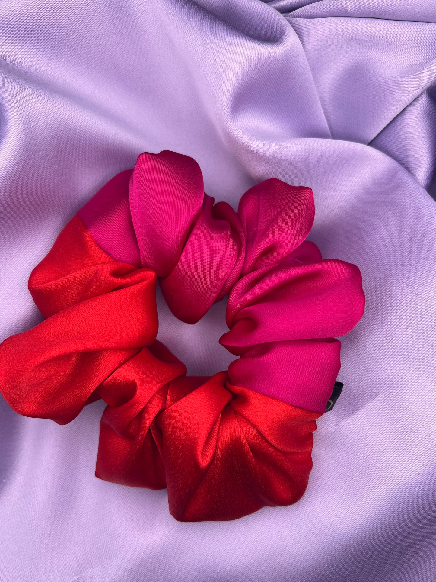 Luxury colour clash scrunchie