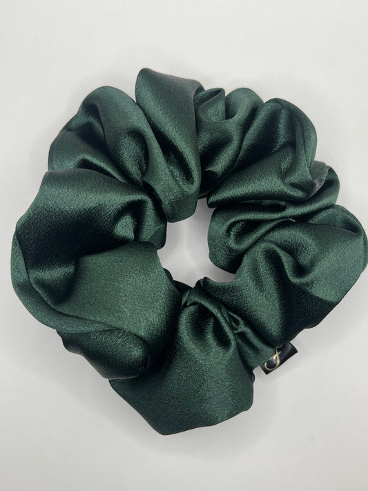 Luxury Bottle Green Scrunchie