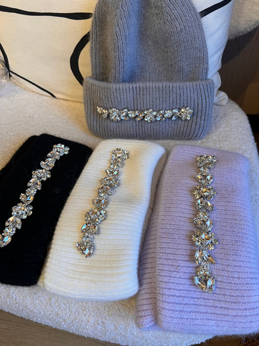 Cosy diamanté winter hats