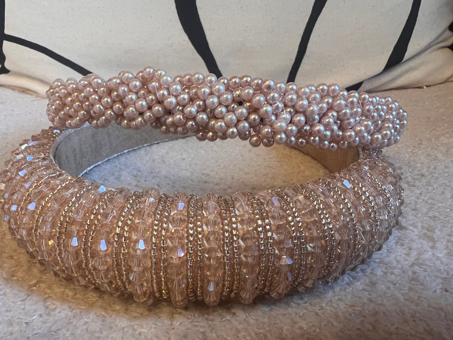 Champagne crystal headband