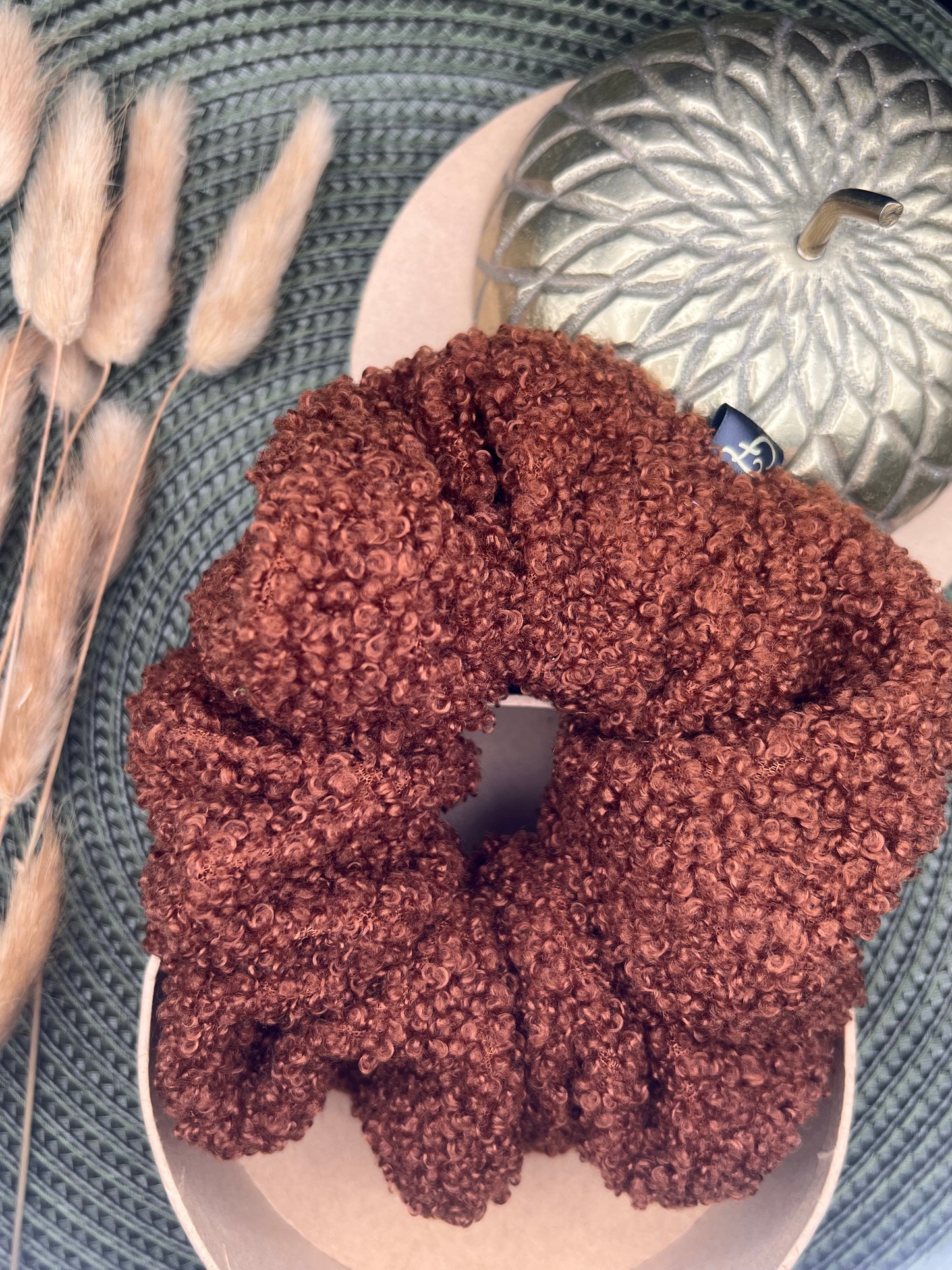 Luxury coffee Teddy scrunchie
