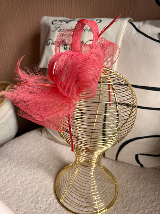 Coral fascinator