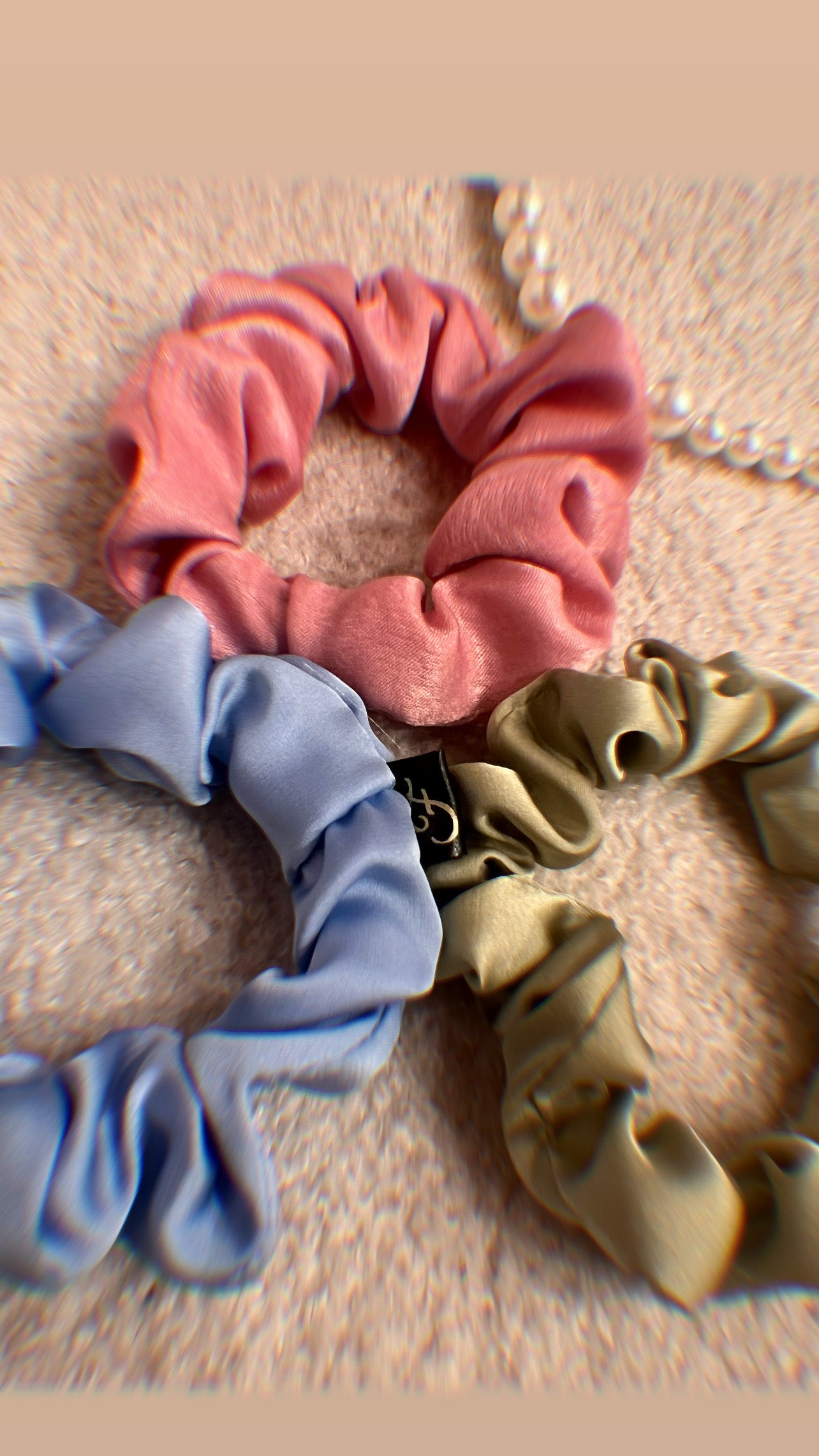 Spring Pastel Skinny scrunchies trio