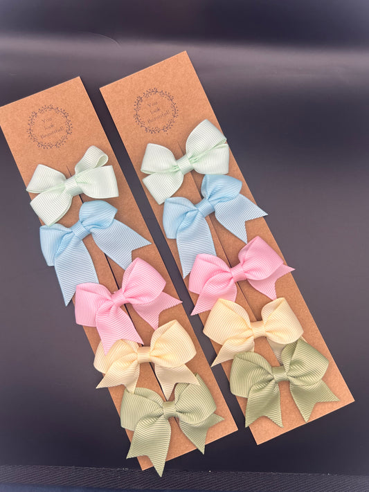 Kids pastel hair bows