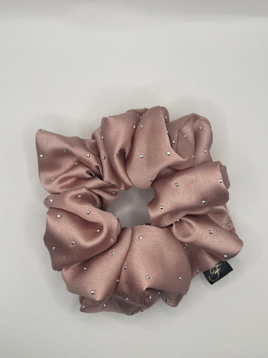 Luxury Blush Sparkle Scrunchie