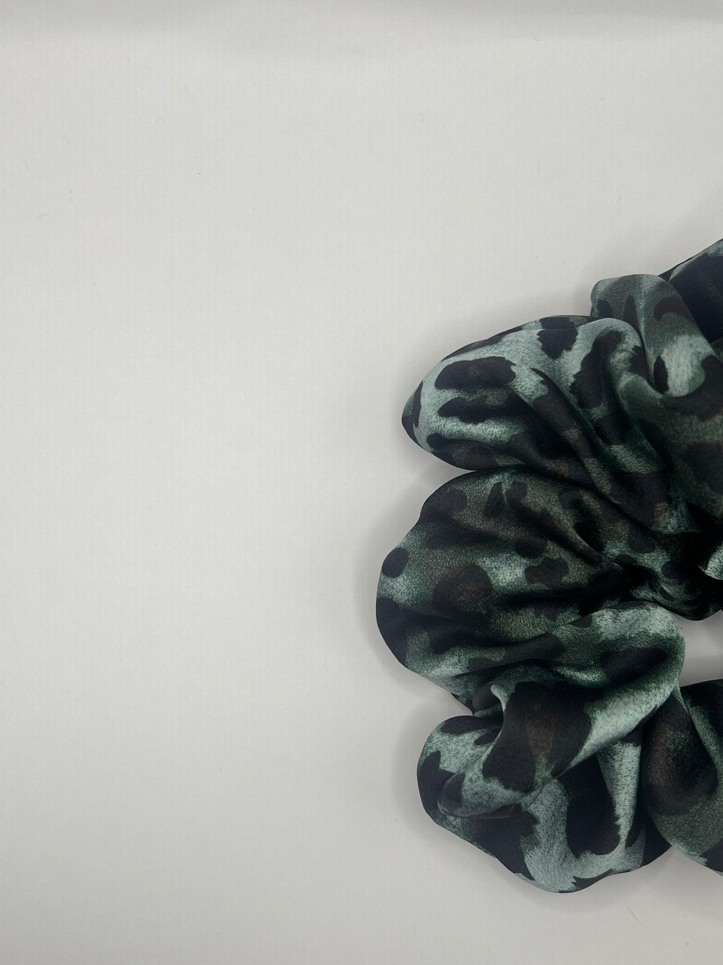 Luxury Green Leopard Scrunchie
