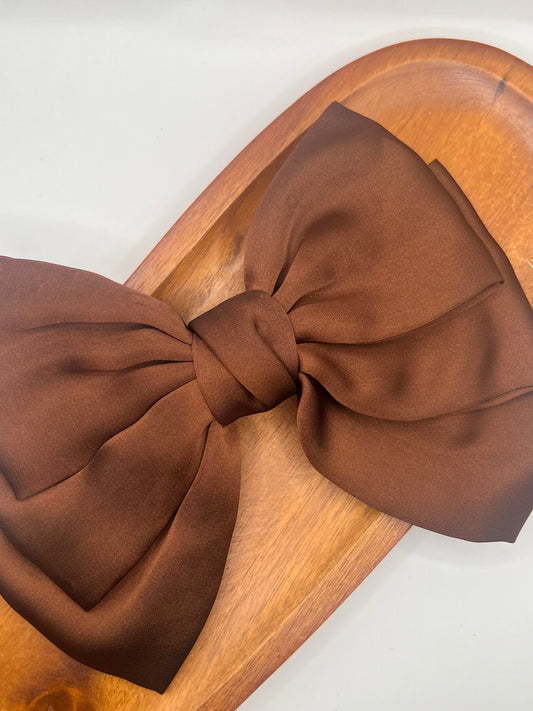 Bow Chocolate Satin