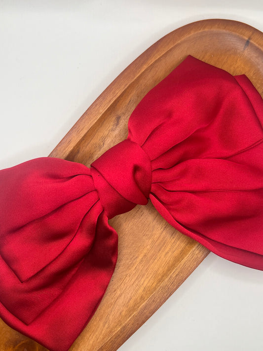 Bow Red Satin