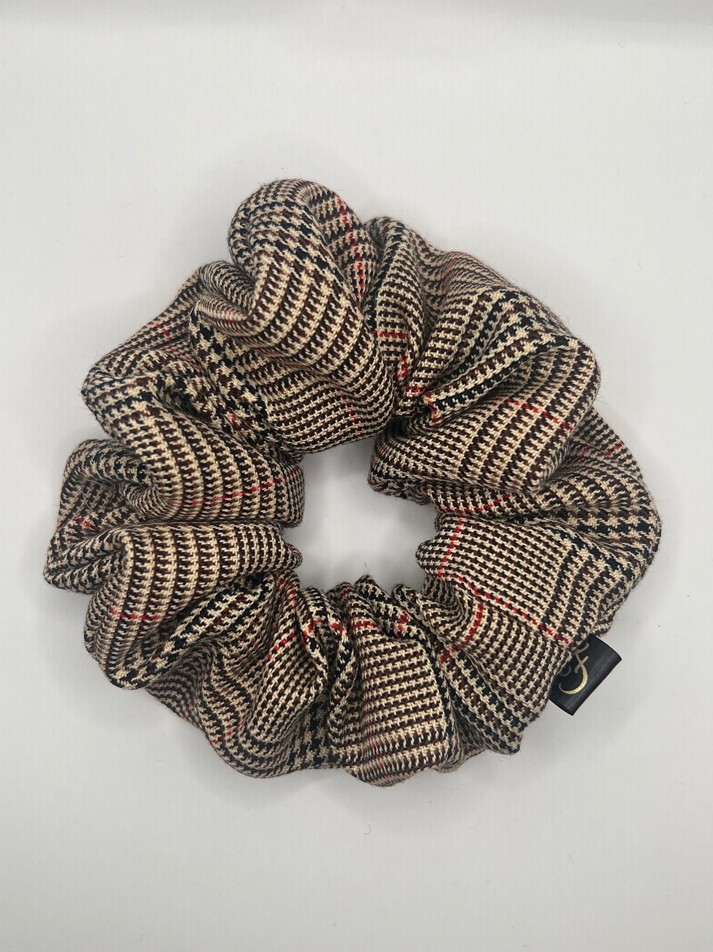 Luxury Designer Inspired Check Scrunchie