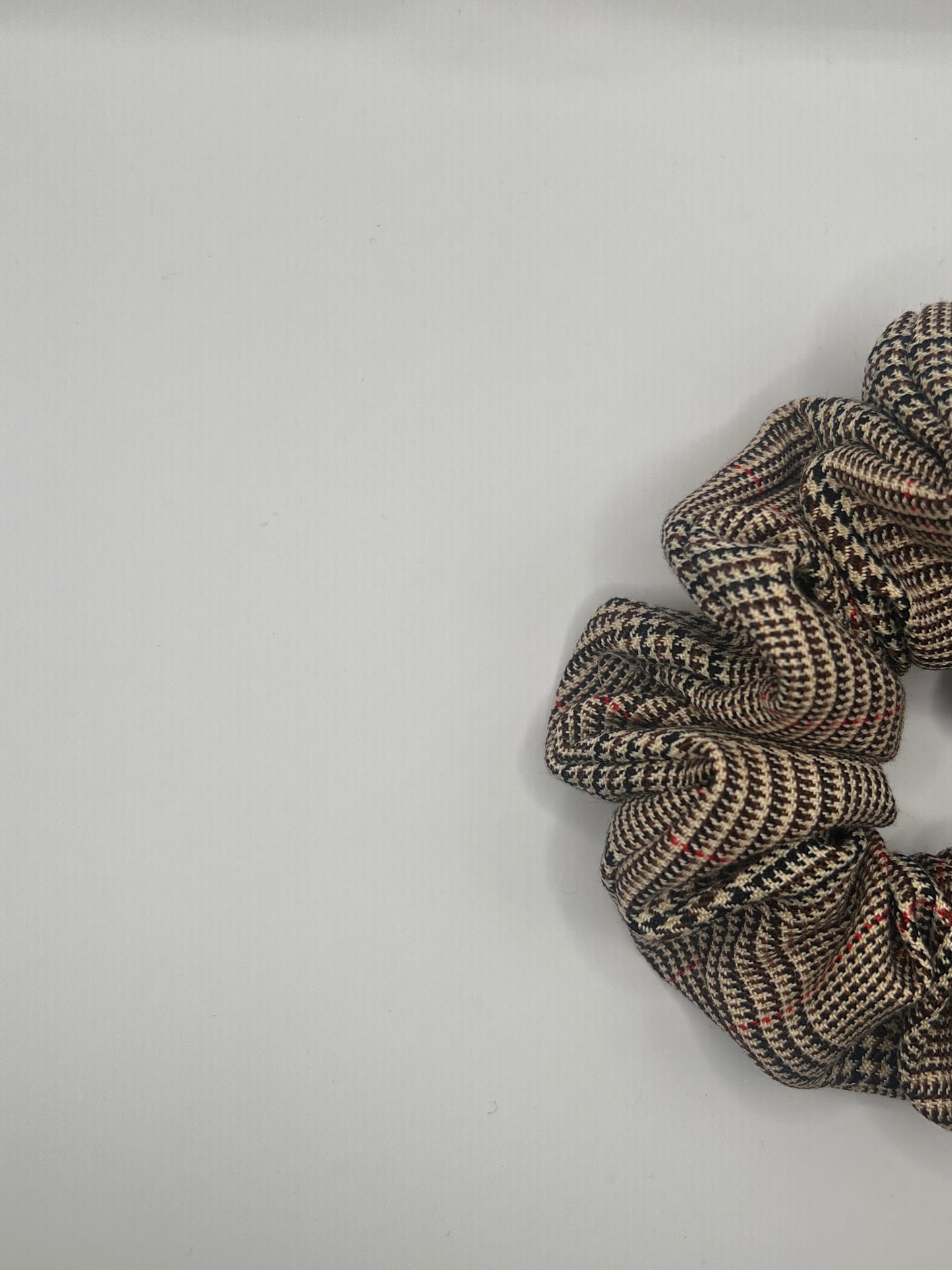 Luxury Designer Inspired Check Scrunchie