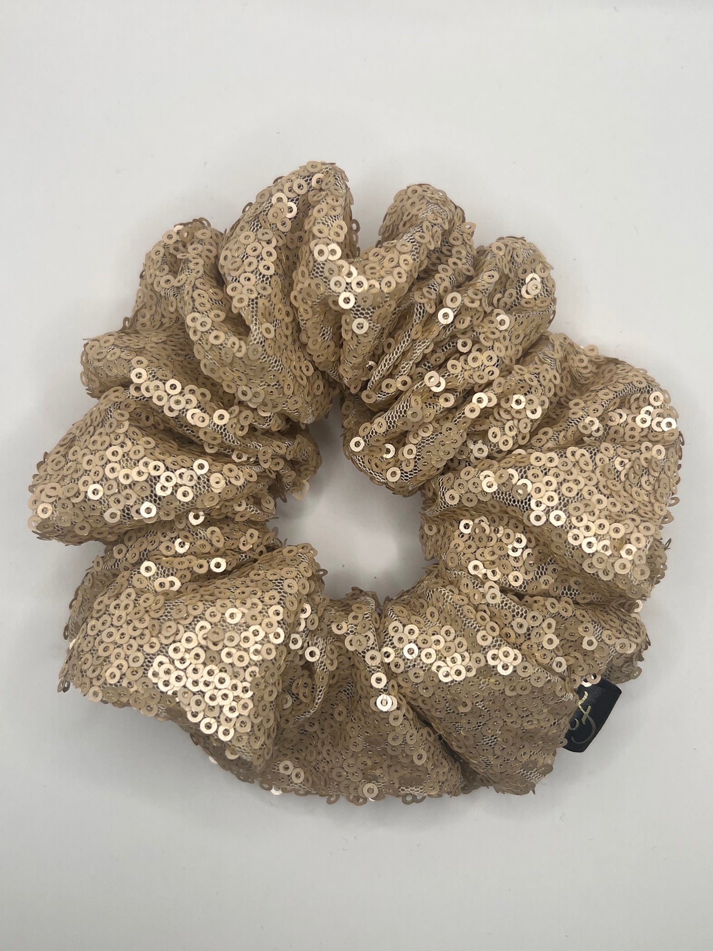 Luxury Champagne Sequin Scrunchie