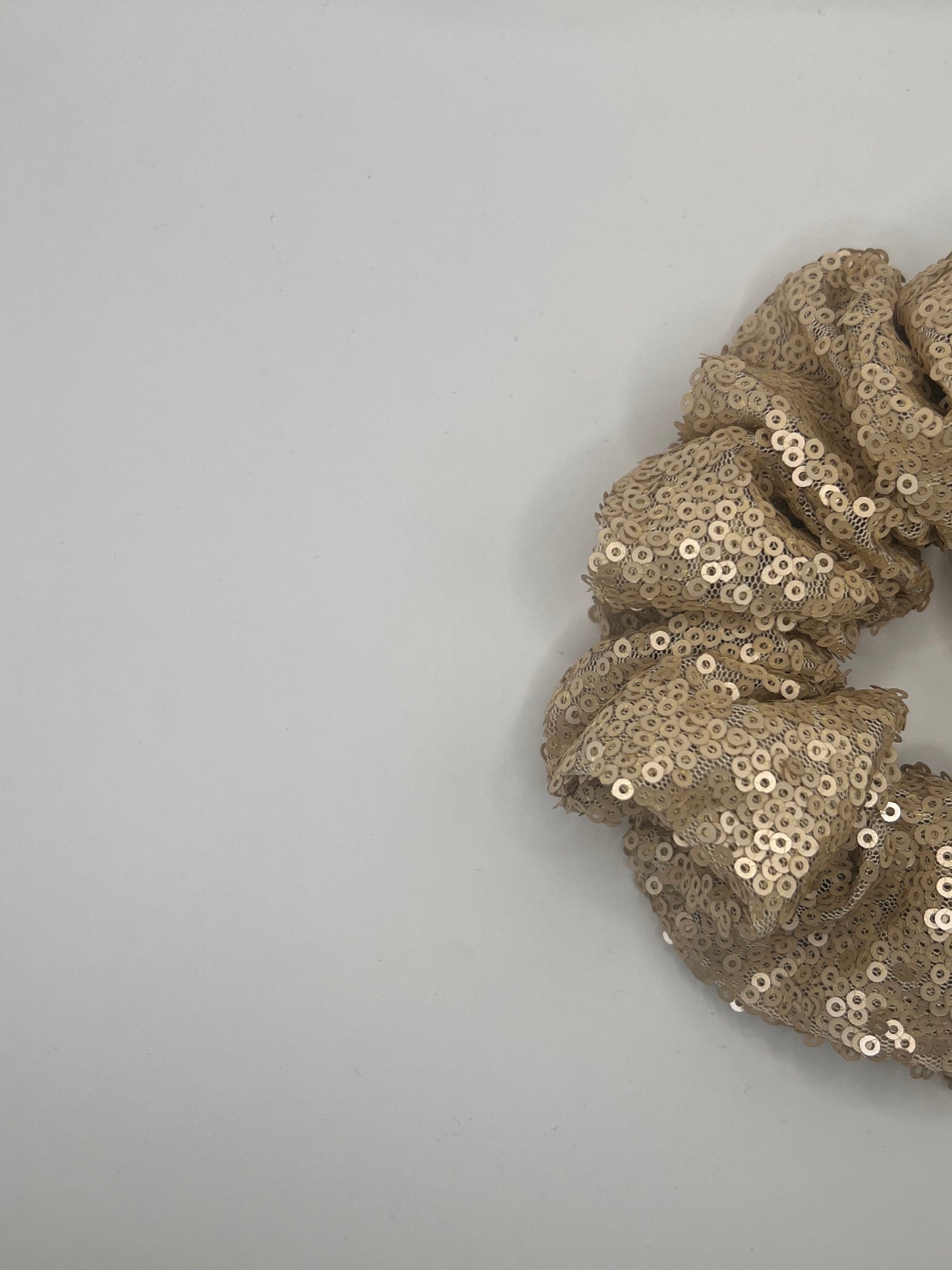 Luxury Champagne Sequin Scrunchie