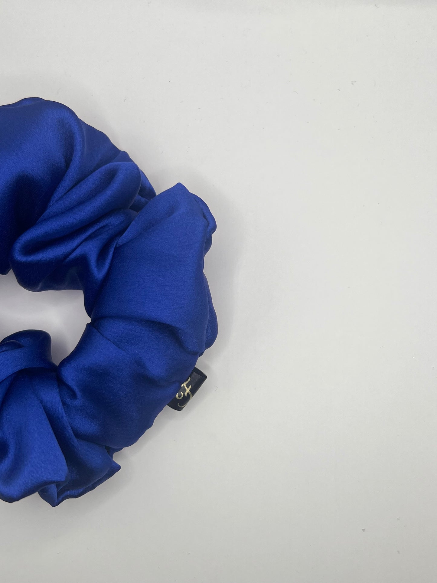 Luxury Cobalt Blue Scrunchie