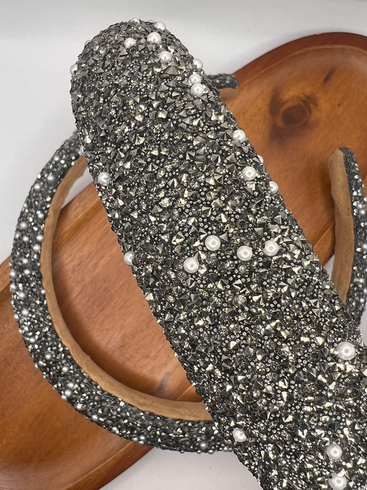 Silver/Charcoal Chunky Headband